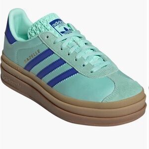 NEW NWT Adidas Gazelle Women's Sneakers - Mint/Blue- 8